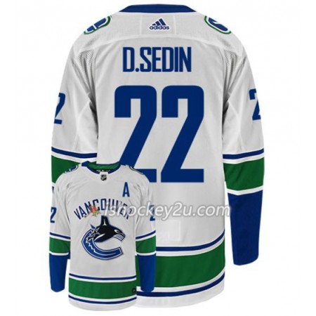 Mænd NHL Vancouver Canucks Trøje DANIEL SEDIN 22 Adidas Hvid Authentic